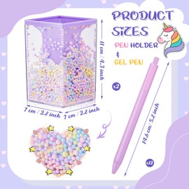 TaoBary 14 Pcs Cute Bubble Pen Holder Bubble Ball Pencil Holder for Women Cute Pens Macaron Style Gel Ink Pens Kawaii Pencil Holder Multipurpose Desk Organizer for Cute Desk Accessories