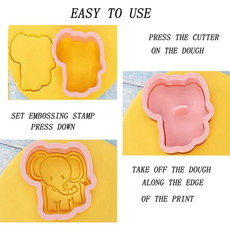8pcs 3D Easter Cookie Cutter Set, Cookie Mold,Cute Cartoon Shapes