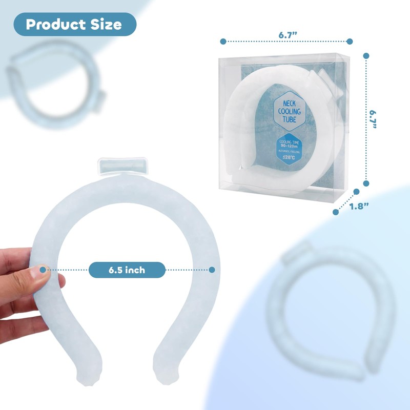 Neck Cooling Tube, Reusable Wearable Cooling Neck Wraps for Summer