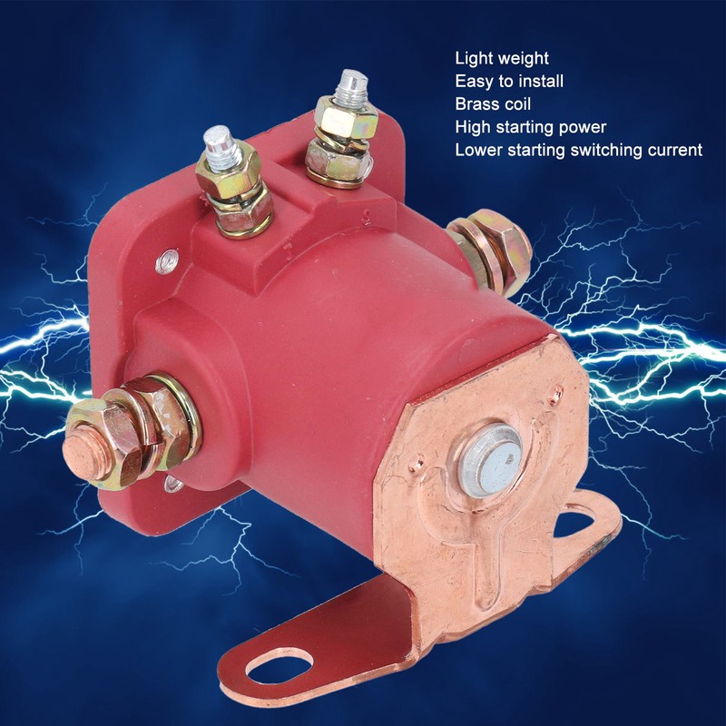 4 Terminal Magnetic Switch Relay Starter Relay Replacement for Automotive