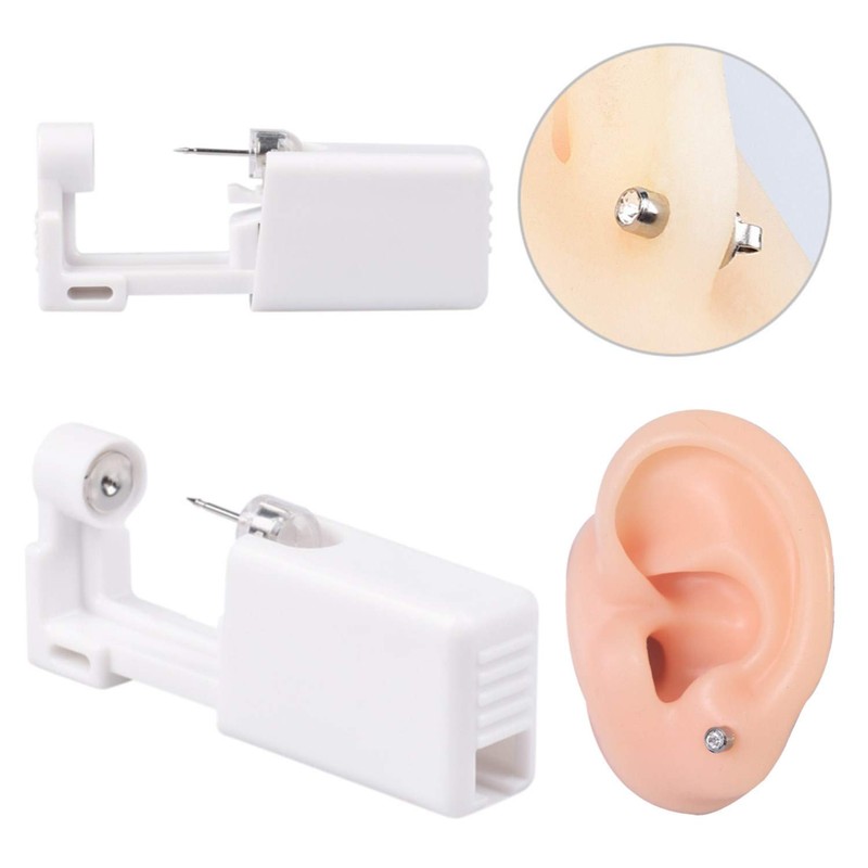 Suskriyocic 2 Pack Disposable Ear Piercing Gun with Ear Studs