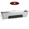 14" Stainless Steel Mud Pan,Anti-slip Base,Sheared Sides to Clean Knives,