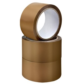 K-MART Packaging Tape, Industrial Brown Parcel Tape 3 Rolls With Low Noise - 48mm X 66m, Secure Sticky Brown Tape For Box Packaging, Moving Boxes, Packing Tape Strong For Moving House (3 rolls)