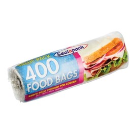 Sealapack 400 Food Bags Clear Plastic Storage Sandwich Bags for All Types of Food Preservations (Pack of 1)