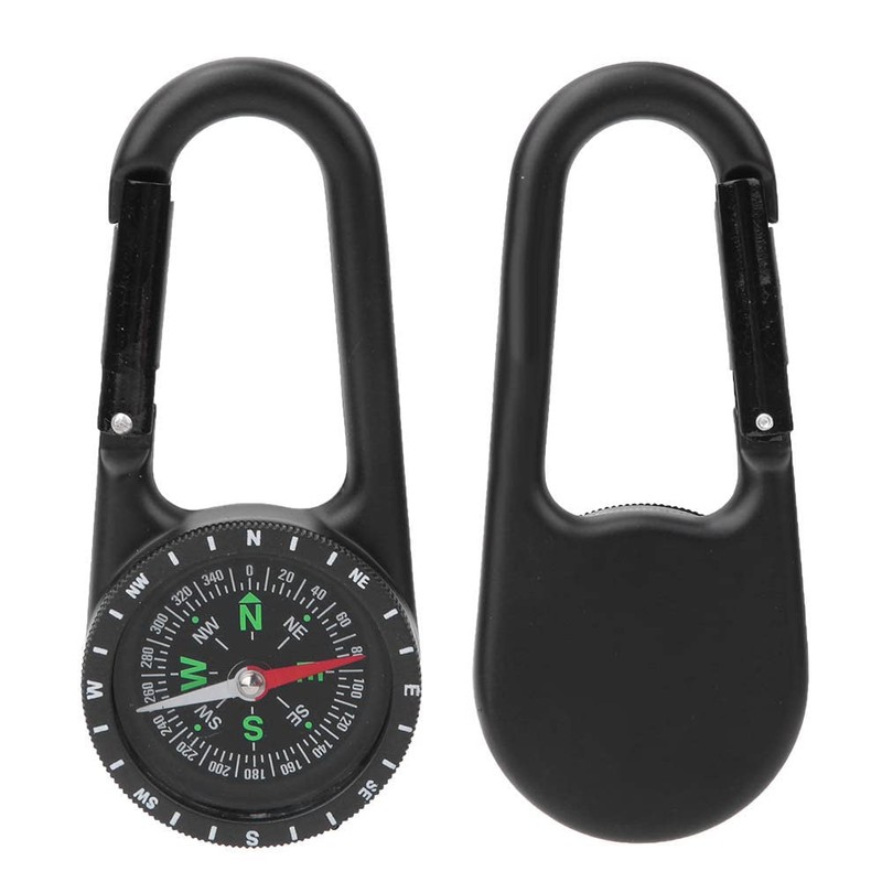 Kompass -Schlüsselanhänger, Carabiner Compass Tragbarer Taschenkompass mit Abgestuften Ring -Outdoor