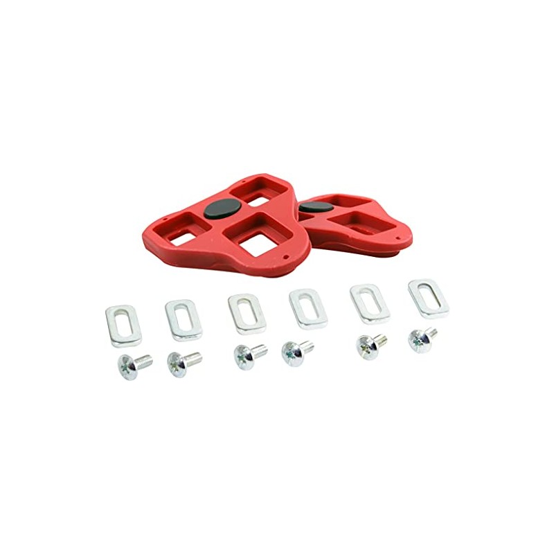 Velox Look Delta Pedal Cleats, Red, 9° Float