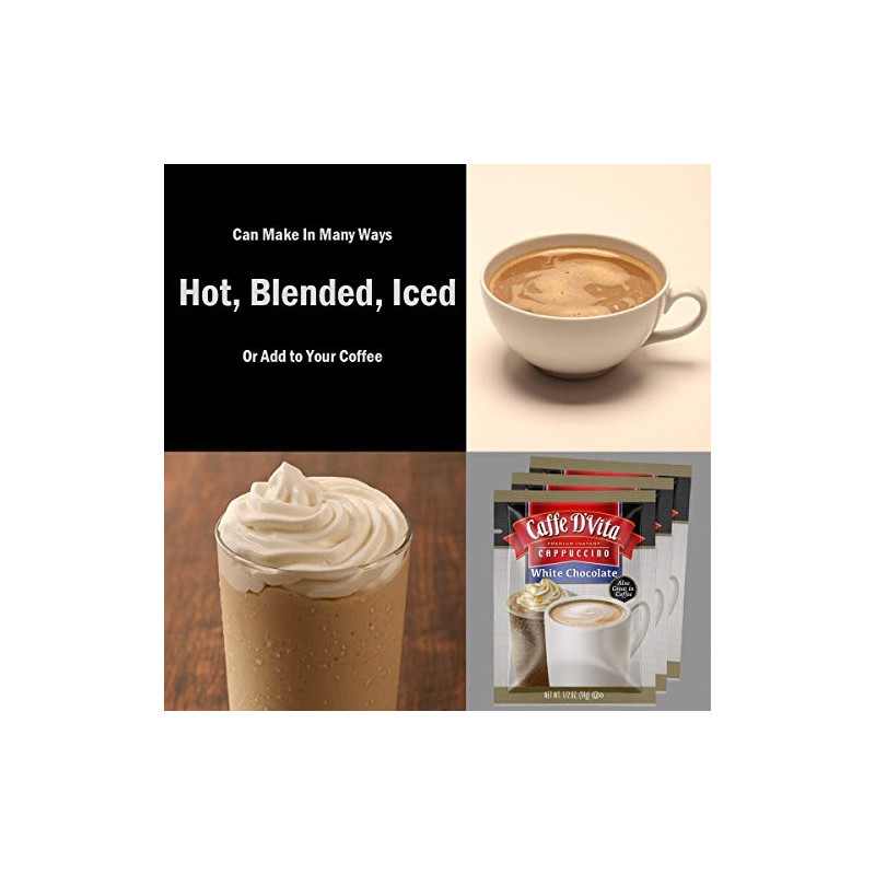 Caffe D'Vita White Chocolate Cappuccino Mix - Coffee Mix, Gluten
