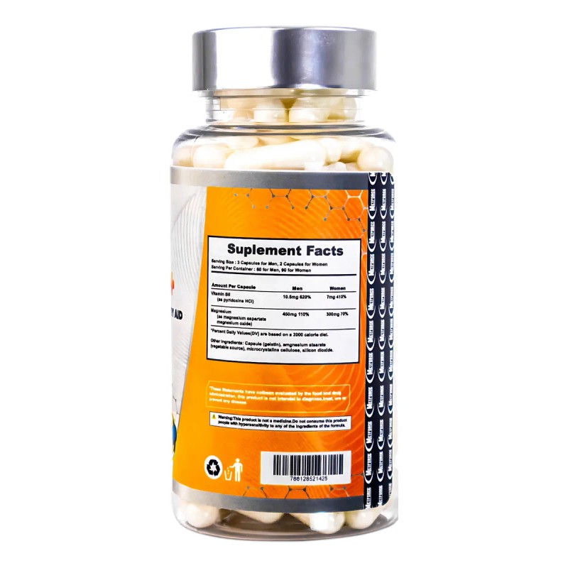Zma Zinc Magnesio Vitamina B6 Metforce 90 Cápsulas