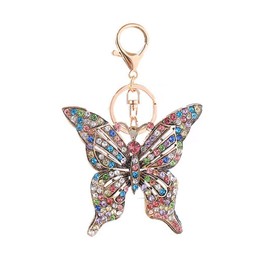 WANLIAN Butterfly Rhinestone Keychain Sparkling Alloy Multi-color, multicoloured
