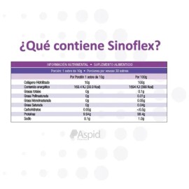 Sinoflex Colágeno Hidrolizado Con 30 Sobres De 10 g cada uno Sin Sabor
