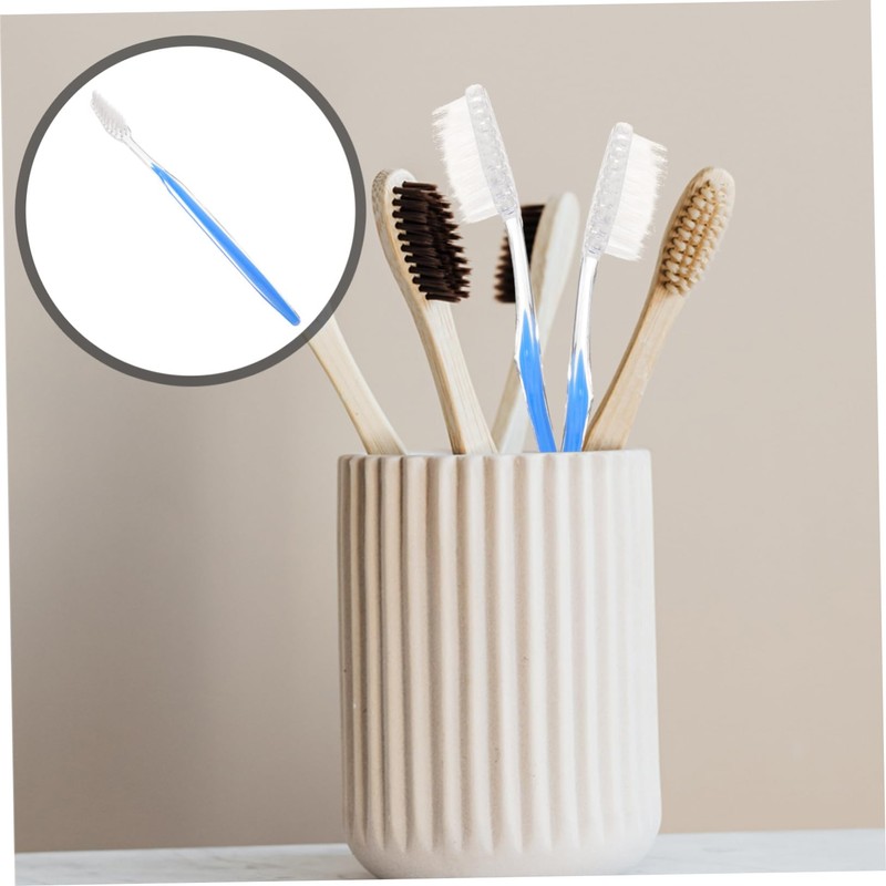 ULTECHNOVO 50pcs Reusable Travel Toothbrushes Soft Bristles for Camping and