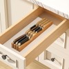 Bamboo In-Drawer Knife Block for 7 Knives(Not Included), Knife Drawer