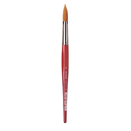Da Vinci 5580 Series Water Colour Brush, Synthetic Fiber, Red, 25.5 x 1.05 x 30 cm
