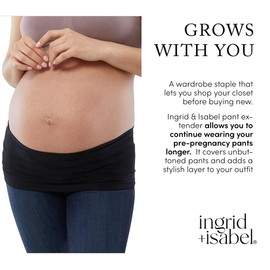 Ingrid & Isabel Basics - Bellaband - Belly Bands for Pregnant Women (L/XL, White)