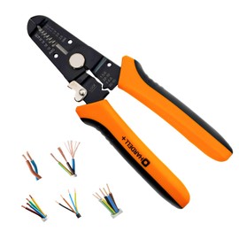 Wire Stripper, HARDELL+ 5 in 1 Multifunction 7.5" Wire Stripper Tool with Hidden Spring for 10-20 AWG, Professional Wire Strippers Electrical for Stripping, Cutting, Crimping, Clamping, Looping