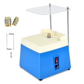 TIEXITOR Stained Glass Grinder with Acrylic Baffle, Portable Glass Art Grinding Machine with 5/8" & 1" Grinder Bits, 4200RPM DIY Tool