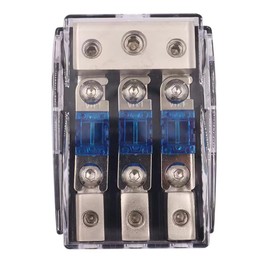 AFS Fuse Holder Distribution Block 3 Way with 60A Mini ANL Fuse for The Applicable Car, Truck, Boat, or Other Vehicles Audio System (3 Way)