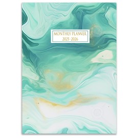 2025-2026 Monthly Planner - 18 Month Calendar from July 2025 - December 2026, Monthly Planner 2025-2026 Easy to Organize Your Daily Life, 5.8" x 8.25", Gold Green