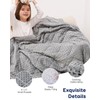 Kivik Weighted Blanket 5lbs, Small Minky Dotted Blankets, Soft Heavy
