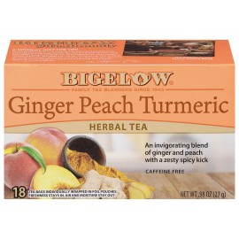 Bigelow Ginger Peach Turmeric Tea 0.98 oz (Pack of 6)