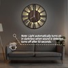 LEIKE Large Wall Clocks with Night Light Battery Operated,Silent Non