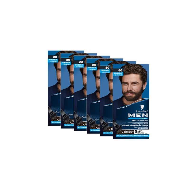 Schwarzkopf Men Perfect Beard Colouration 80 Natural Black/Brown Level 2