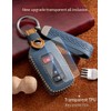 YINEOR for Toyota Key Fob Cover Leather Car Key Case