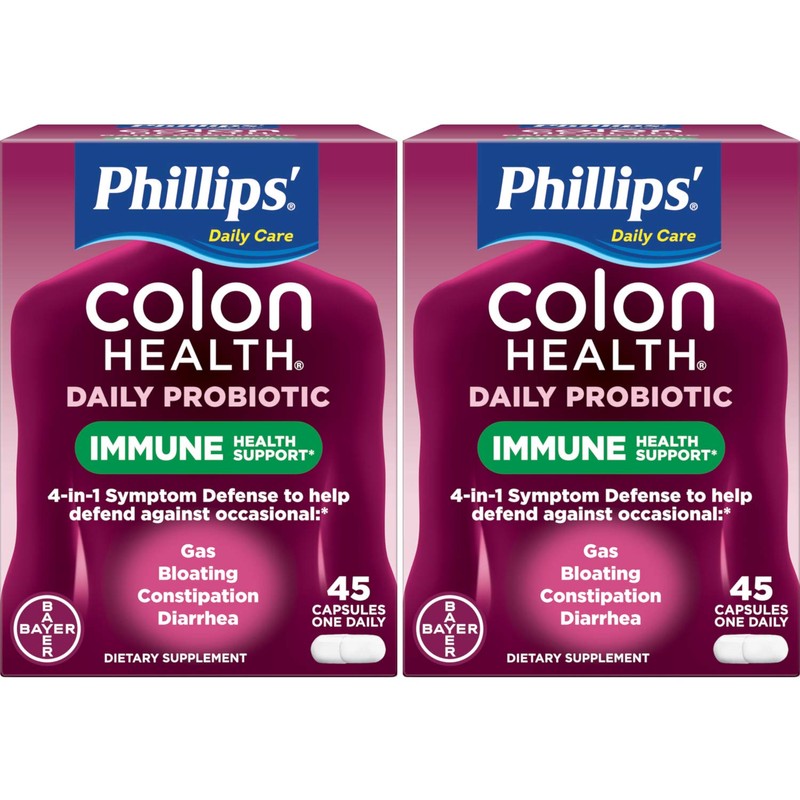 Phillips' Daily Care Colon Health Daily Probiotic, 45 Capsules each