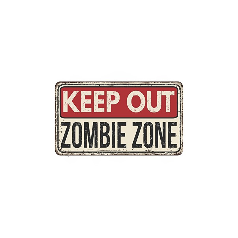 Vinyl Junkie Graphics Zombie Zone Sticker/Decal