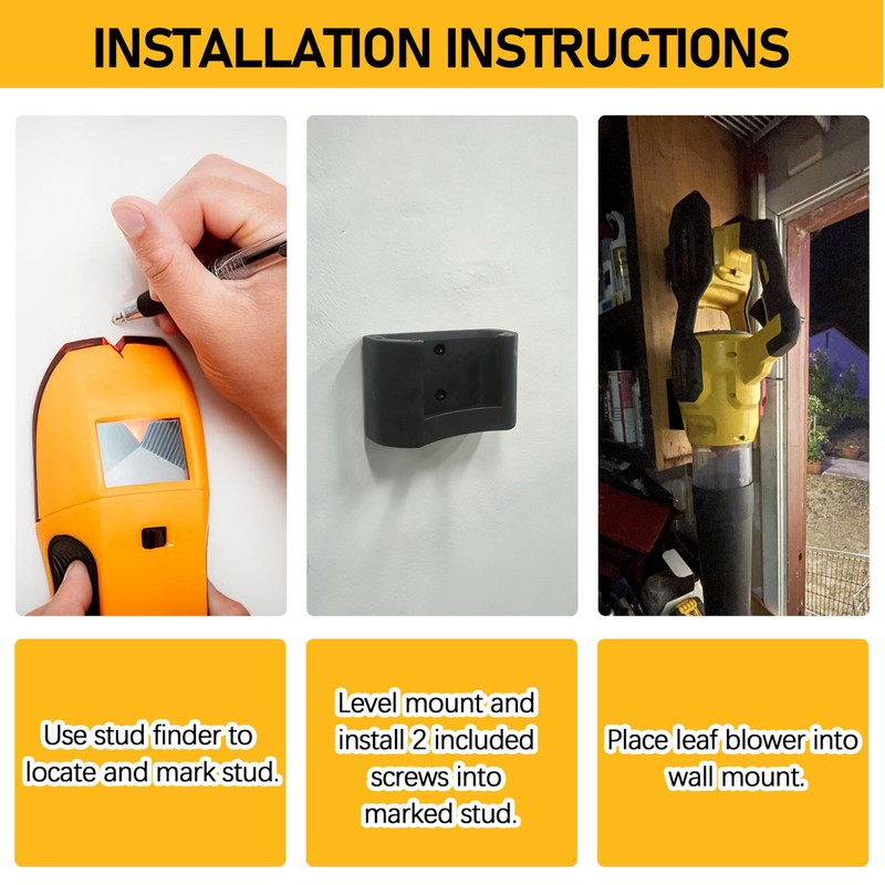 Cawla Leaf Blower Wall Mount Fits for De-Walt Blower 60V