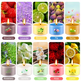 Aromatherapy Scented Candles 20 Pack - Small Candle Gift Set for Women with 10 Scents, 1.6oz Long-Lasting Soy Wax Candles for Relaxation, Yoga, Bath, Christmas Birthday Gifts, Home Decor