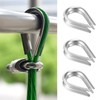 Pavike Wire Rope Thimbles (20 Pieces) M4 Stainless Steel Thimbles,