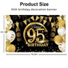 95th Happy Birthday Backdrop Banner, 95th Birthday Party Decoration Background,
