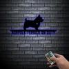 Norfolk Terrier Dog on Duty Sign with Led Light, Guard