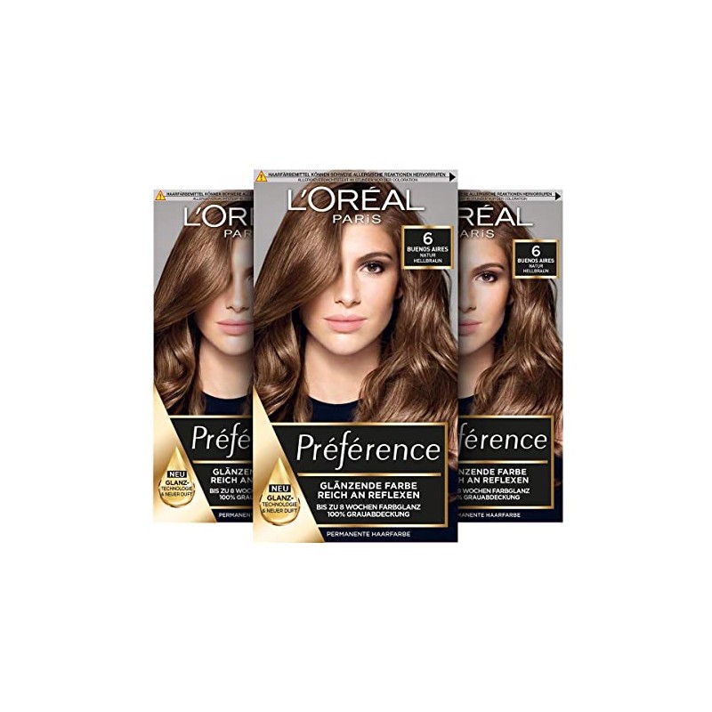 L'Oréal Paris Préférence 6 Buenos Aires Natural Light Brown Pack