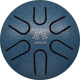 One Tone ONETONE Tang Drum, A Major Pentatonic Scale, 6 Notes, 3" Blue OTTG-03/BL [Instruction Manual, Mallet x 1, Key Number Sticker Included]