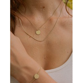 modabilé Women's Snake Chain Necklace Gold-Plated 925 Sterling Silver (35 cm - 90 cm 1.2 mm Wide) Gold Chain without Pendant Golden Chain 925 Women, Sterling Silver