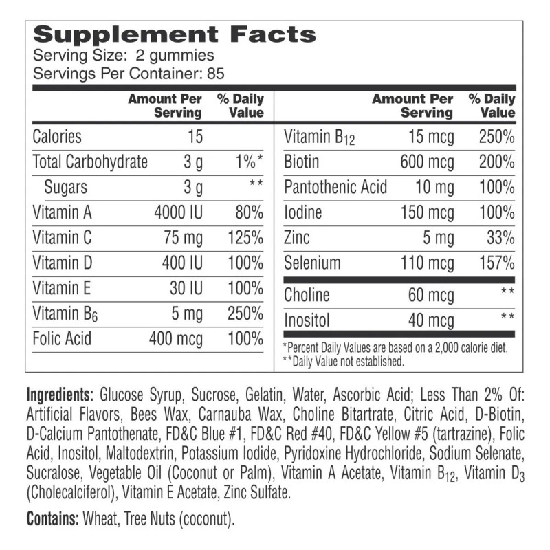 Multivitaminico Para Hombre Vitamina A, C D E, B1 B2