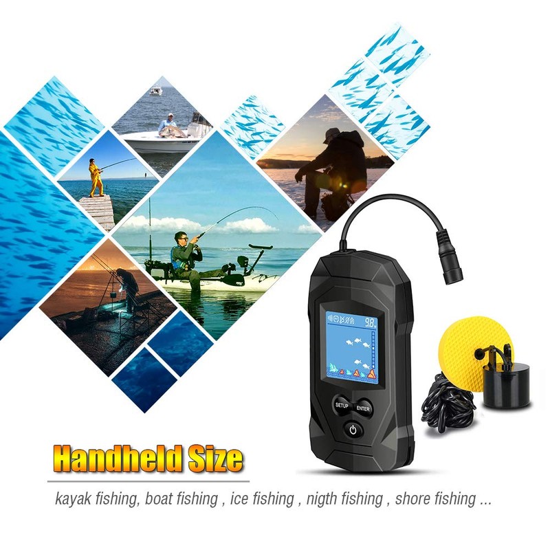 LUCKYLAKER Water Boat Fish Finders Depth Portable Handheld Fish Finder