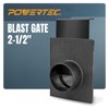POWERTEC 70133V 2-1/2" Blast Gate for Dust Collector, Dust Collection