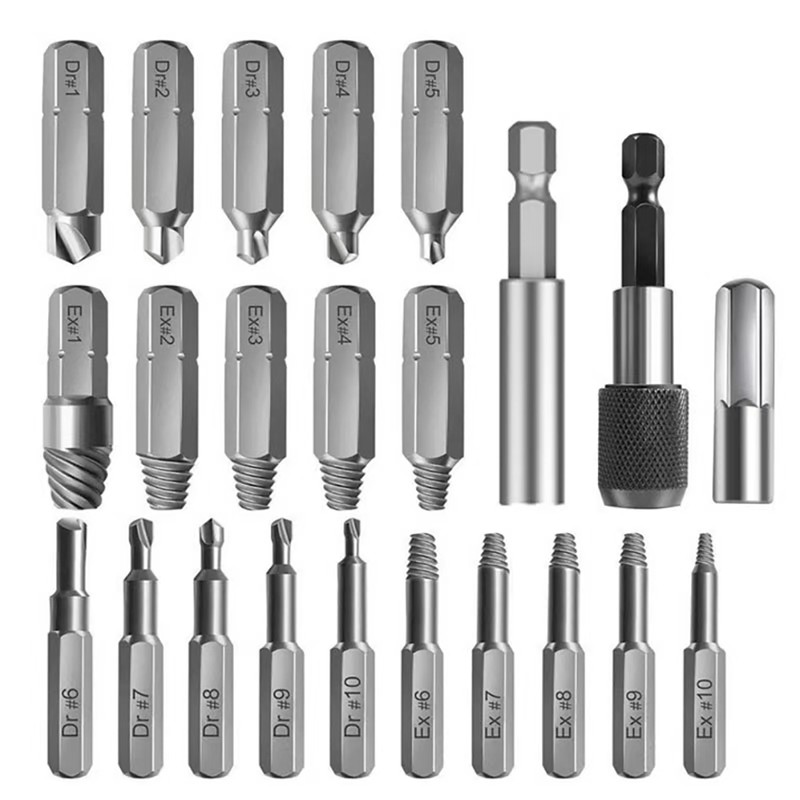 33Pcs Damaged Stripped Screw Extractor Set for Broken Screw All