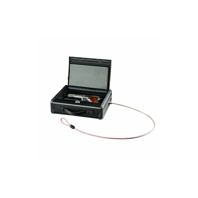SentrySafe Portable Gun Safe with Key Lock, Steel Cable, and