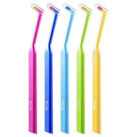 B Rush - Cepillo para Polvo de Dientes Ortodóncico de Cabeza Pequeña, Cepillo para Polvo de Dientes con Mechón, Cepillo para Polvo Dental para Frenos, Cepillo para Polvo Interdental