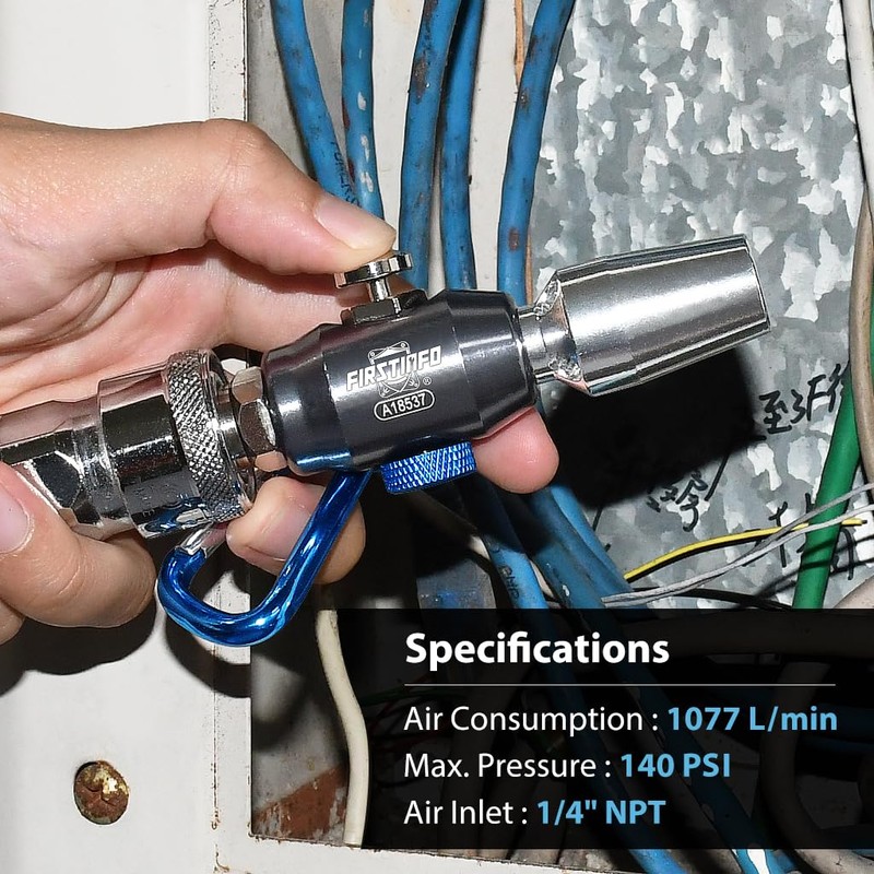 FIRSTINFO A18537US Mini Type Air Duster | Air Blow Gun,