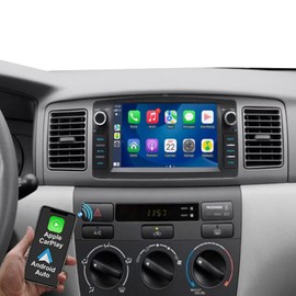 Aublinto Android 13 Car Stereo Radio 4+64G fit for Corolla 2000-2006 7inch Touchscreen Carplay Radio Wired&Wireless CarPlay/Android Auto SWC/GPS+AHD Backup Camera+ MIC
