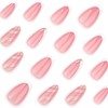 24 Piezas de Uñas Postizas a Presión, Uñas Falsas Cuadradas