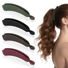 Bananenspange Haare, 4 Stück Banana Clip Dickes Haar, Vintage Frauenhaar Accessoires Haarklammer, Bananen Haarspange für Frauen, für Lockiges Oder Glattes Haar für Frauen und Mädchen Haarclips