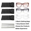 FoxMook 3-Pack Reading Glasses for Women, Oprah Style Frame Spring