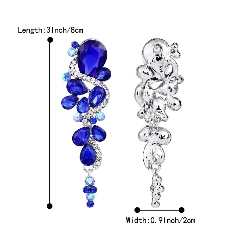 Clearine Bohemian Boho Multiple Teardrop Crystal Teardrop Long Drop Dangle