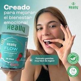 Gomitas Sin Azúcar Con L-Teanina Con Toronjil, Lavanda y GABA HEALLY                                                                                  